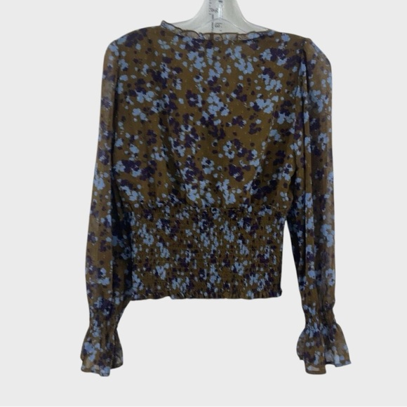 Astr the Label Floral Brown and Purple Women's Top size small - Picture 5 of 7